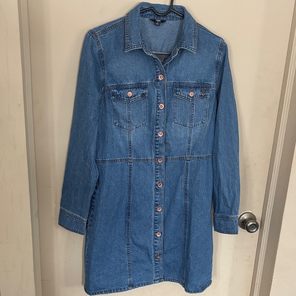 Frye Women’s Demin Button-Up Shirt Dress